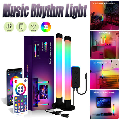 2PCS LED Voice-Activated Lights Wireless USB Pickup Music Sound Control Colorful