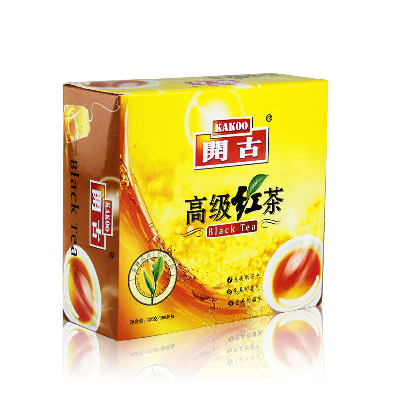 220g Kai Gu 100pcs Boxed Double Piece Premium Black Tea Yunnan Black Tea Bags