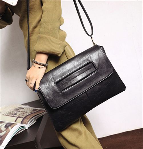 Synthetic Leather Crossbody Bag Shoulder Laptop Pouch Handbag 37*25*2 CM 120 CM