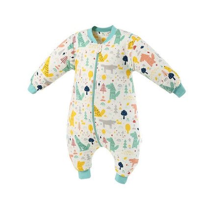 Cotton Sleeping Bag Long Sleeve Split Leg Baby Cloth Fit 0~6 Year Baby