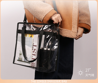 Fashion PVC bag transparent women's shoulder bag transparent bag travel waterpro