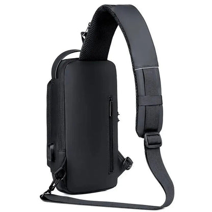 Men Anti Theft USB Shoulder Bag Man Crossbody Cross Body Travel Chest Bags