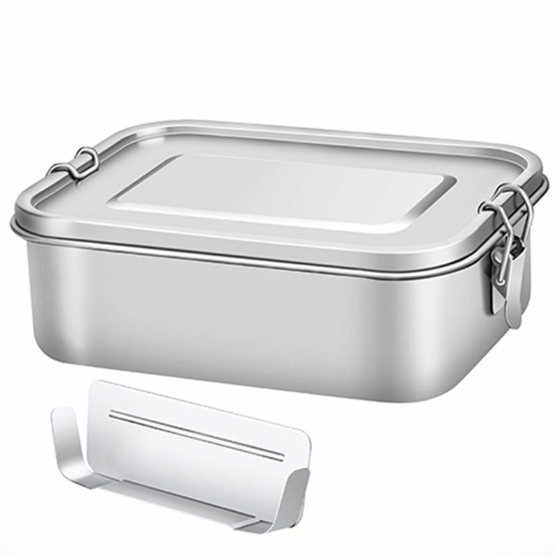 Lunch Container Stainless Steel Food Snack Storage Boxes Eco-friendly Rectangle