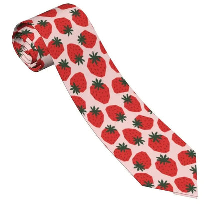 Men Neckties Polyester Strawberry Fashion Unisex Wide Cosplay Suits Ties 8x145cm