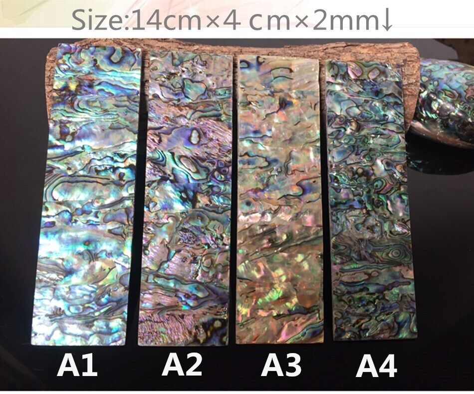 Abalone Shell Sheets Furniture Inlay Musical Instrument Accessories 14cm×4cm×2mm