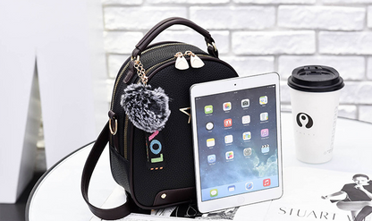 Fashion Women's PU Leather Backpack Bag Fashion Purse Cross Shoulder Travel Bag