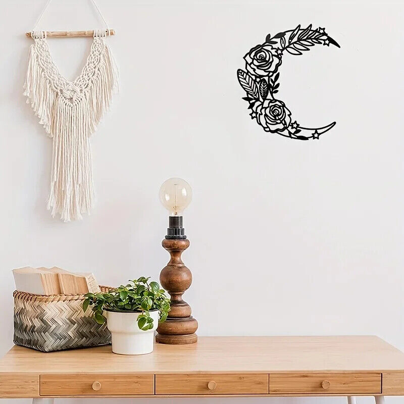 Moon Phase Wall Art Boho Moon Wall Home Decor Hanging Moon Wall Decor Metal Wall
