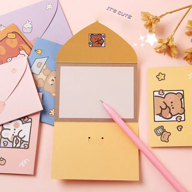 Greetings Card 50Pcs Cartoon Ins Student DIY Tanabata Teachers Day Wish Postcard