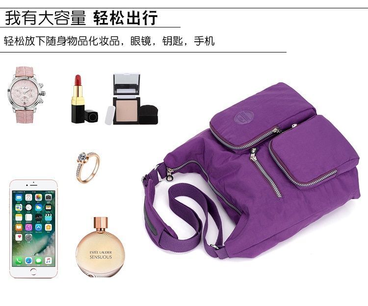 Summer Bag Fashion Casual Waterproof Nylon Shoulder Messenger Bag Polyester 1 PC