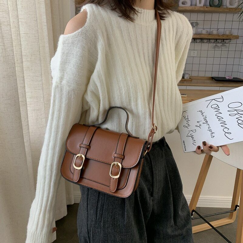 Flap Lock Classic Bags Casual Leather Shoulder Bags Clutch Crossbody Bag Handbag