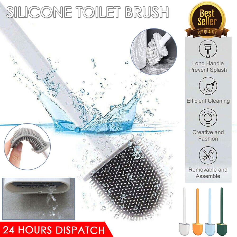 Cepillo de baño con cerdas de silicona para baño con soporte Cepillo de limpieza