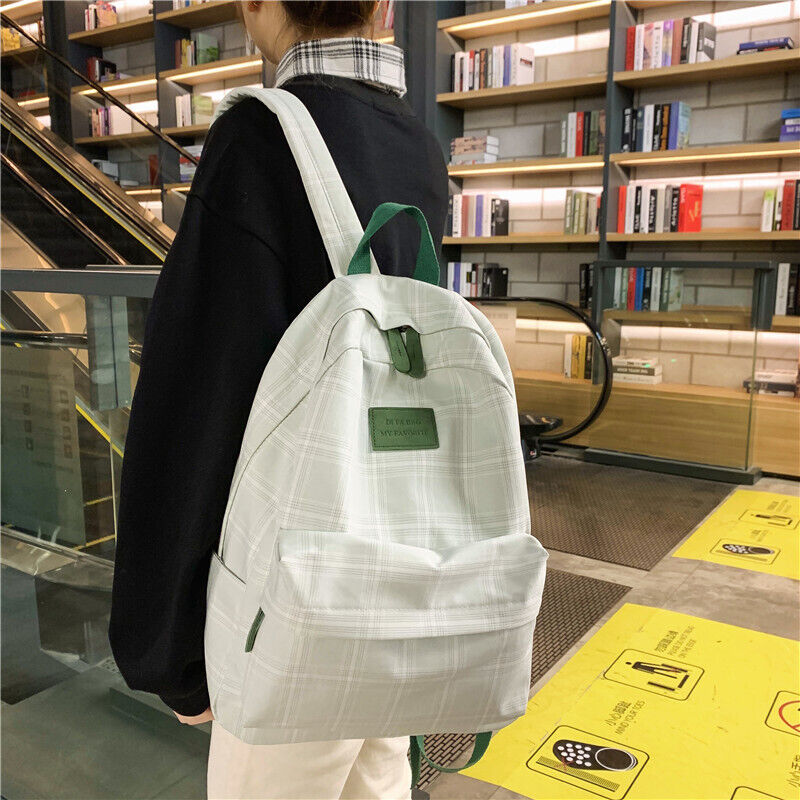 College School Bag Women Backpack Striped Book Packbags Travel Shoulder Bag