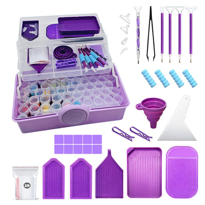113pcs 5D Diamond Painting tools Accessories Storage Box Kits Beads Case Diamond
