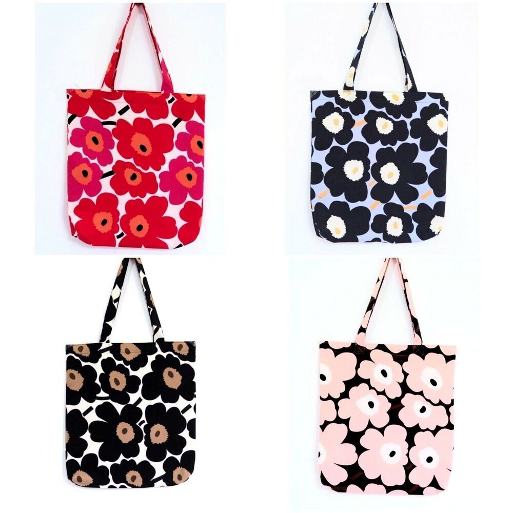 Fashion Colorful Elegant Canvas Unikko Poppy Tote Bag,Shopping Bag For Her