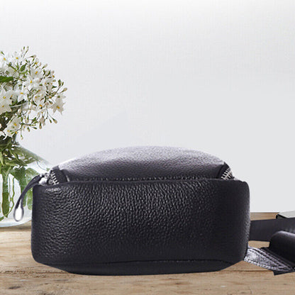 Sling Backpack Men's Genuine Leather Crossbody Chest Bag Casual Sport Daypack