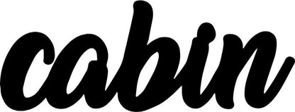 Cabin Word Metal Wall Art | 13" Long X 5" Wide