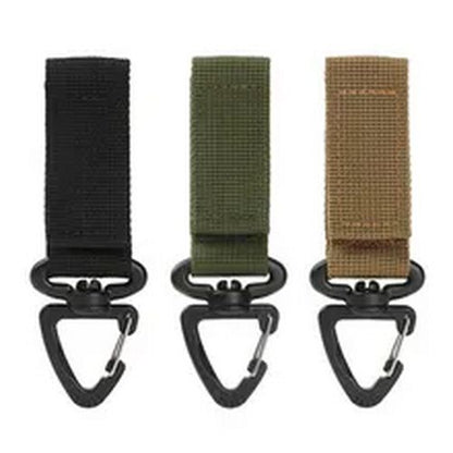 Outdoor Tactical Gloves Hooks Triangle Backpack Hanging Buckle Nylon Keychain