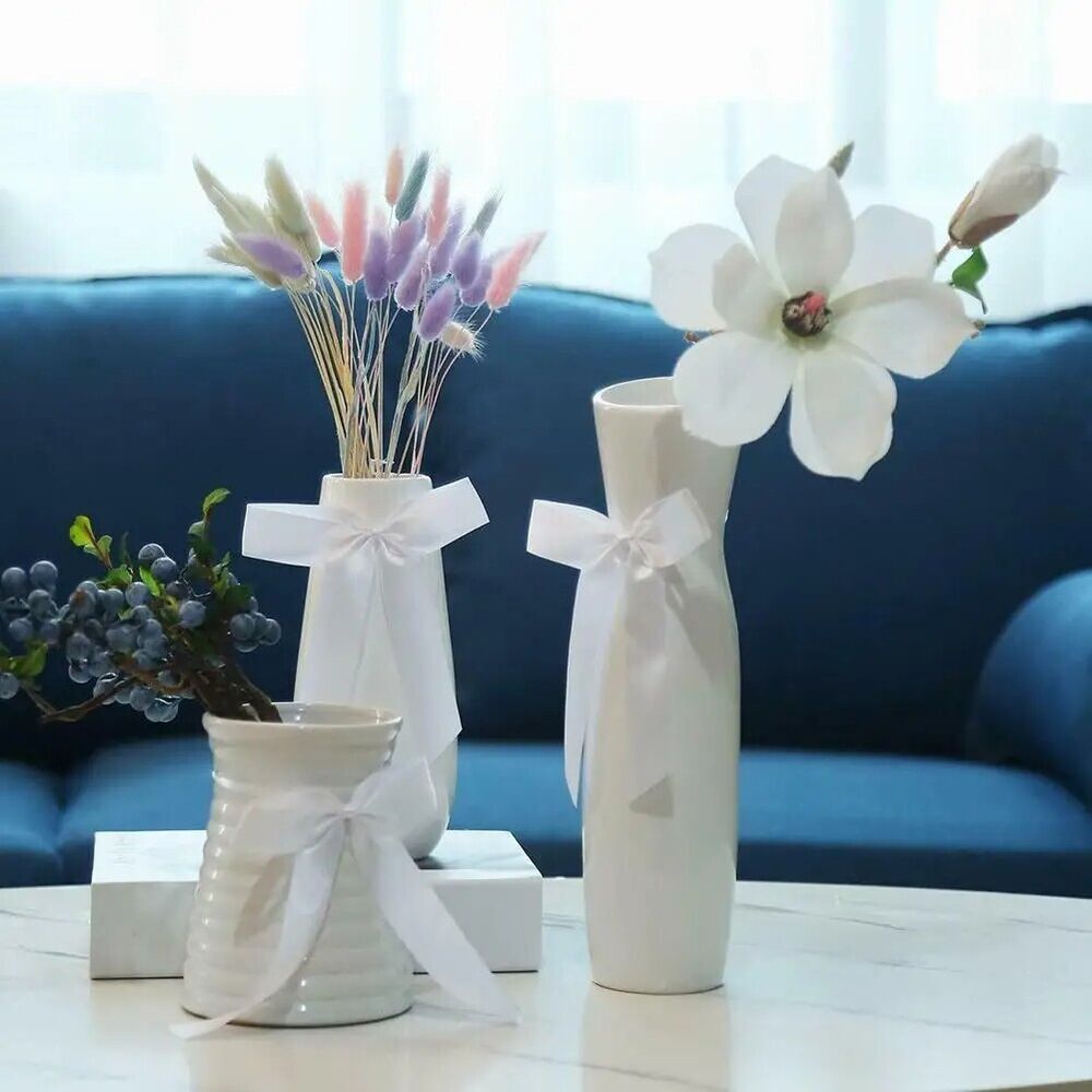 Wedding Decor 50Pcs Cotton White Bows Jewelry Bridal Car Antenna Decorative Loop