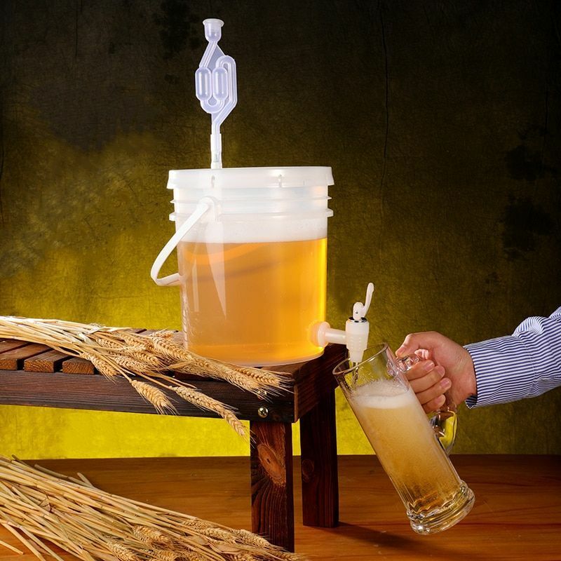 5/10L BPA Free Plastic Bucket Wine Fermentation Leakproof Containers Beer Barrel