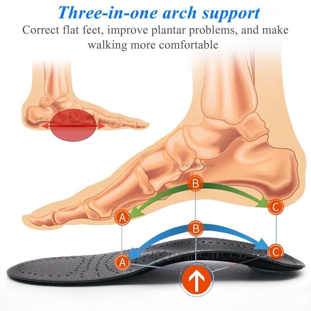 Women Men Shoe Insoles Leather Half/Full Pad Orthopedic Breathable Sole Inserts