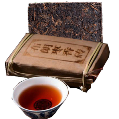 250g Old Pu-erh Tea Cooked Puer Tea Brick Brown Fragrant Brick Menghai Puerh Tea