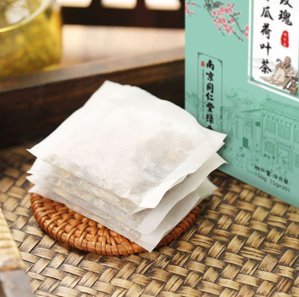 同仁堂玫瑰冬瓜荷叶茶解腻花草茶袋泡养生茶150g TongRenTang Rose Winter Melon Lotus Leaf Tea