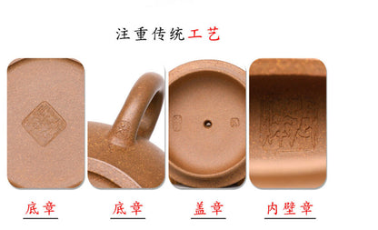 160cc chinese Yixing Handmade Zisha teapot Duan Clay ZhiLiu Gongfu Hu Tea Pot