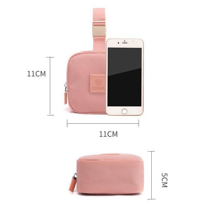 Mini Belt Bag Canvas Coin Purse Clutch Small Pouch Satchel Money Bag Card Holder