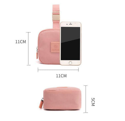 Mini Belt Bag Canvas Coin Purse Clutch Small Pouch Satchel Money Bag Card Holder