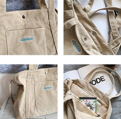 Winter Teenager Textile Bag Fabric School Book Laptop Pouch Side Bag