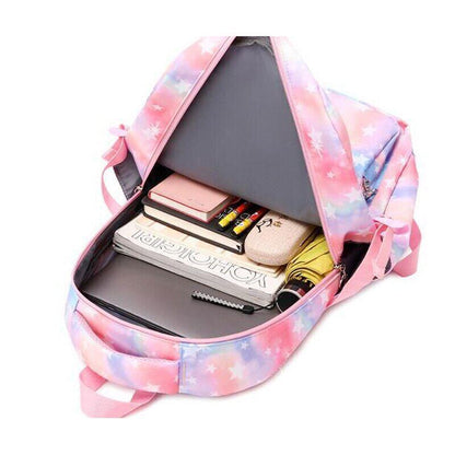School Backpack Teenage Girls 3 Pcs/Set Schoolbag Kids Pencil Bags Bookbag