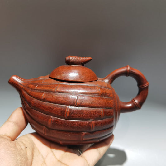 Chinese Yixing Zisha Clay Handmade Exquisite Kung Fu Teapot 品名：竹笋壶 底款：张建明