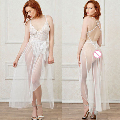 G-string Underwear Bodysuit + Dress Nightwear Sleepwear Babydoll Dress Lace