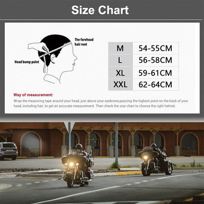 DOT Certified Motorcycle Helmet with Vintage Baseball Cap for Men and Women NEW