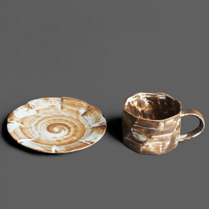 Jingdezhen Ceramic Coffee Cup with Saucer Creative Tea Cup 200ml