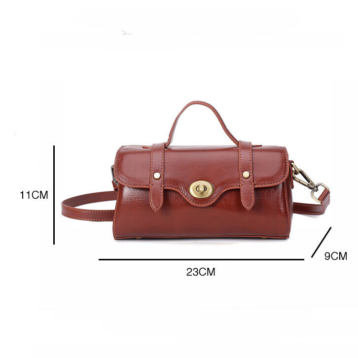 Vintage Messenger Handbag, Real Leather Crossbody Shoulder Bag Cambridge Bag