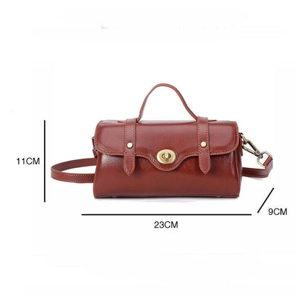 Vintage Messenger Handbag, Real Leather Crossbody Shoulder Bag Cambridge Bag