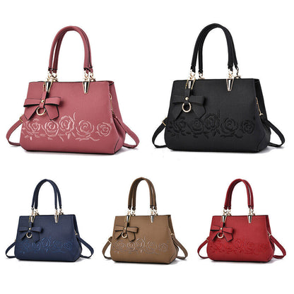 Women's PU Leather Shoulder Handbag Tote Purses Satchel Pendant Crossbody Bags