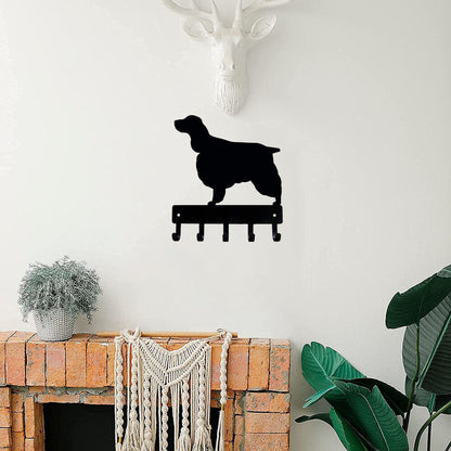 English Springer Spaniel - Key Rack & Dog Leash Hanger Metal Wall Art