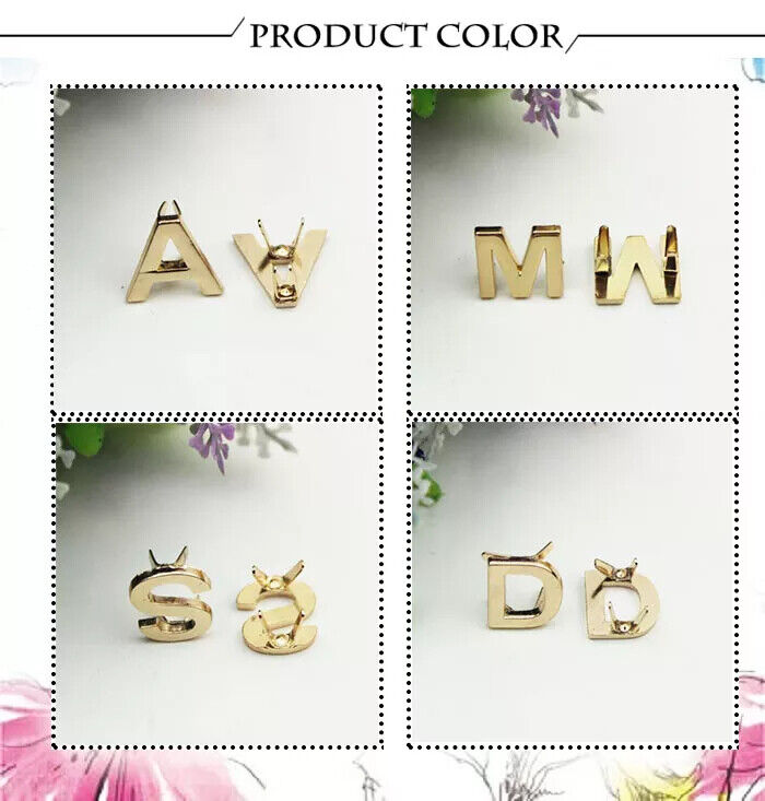 English Letters Rivets 5Pcs Metal DIY Claw Studs Bags Clothes Hats Leather Decor