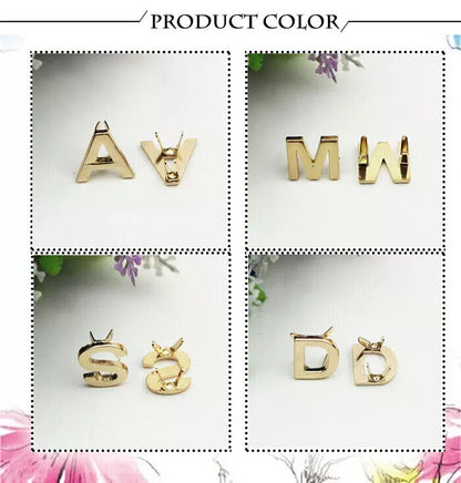 English Letters Rivets 5Pcs Metal DIY Claw Studs Bags Clothes Hats Leather Decor