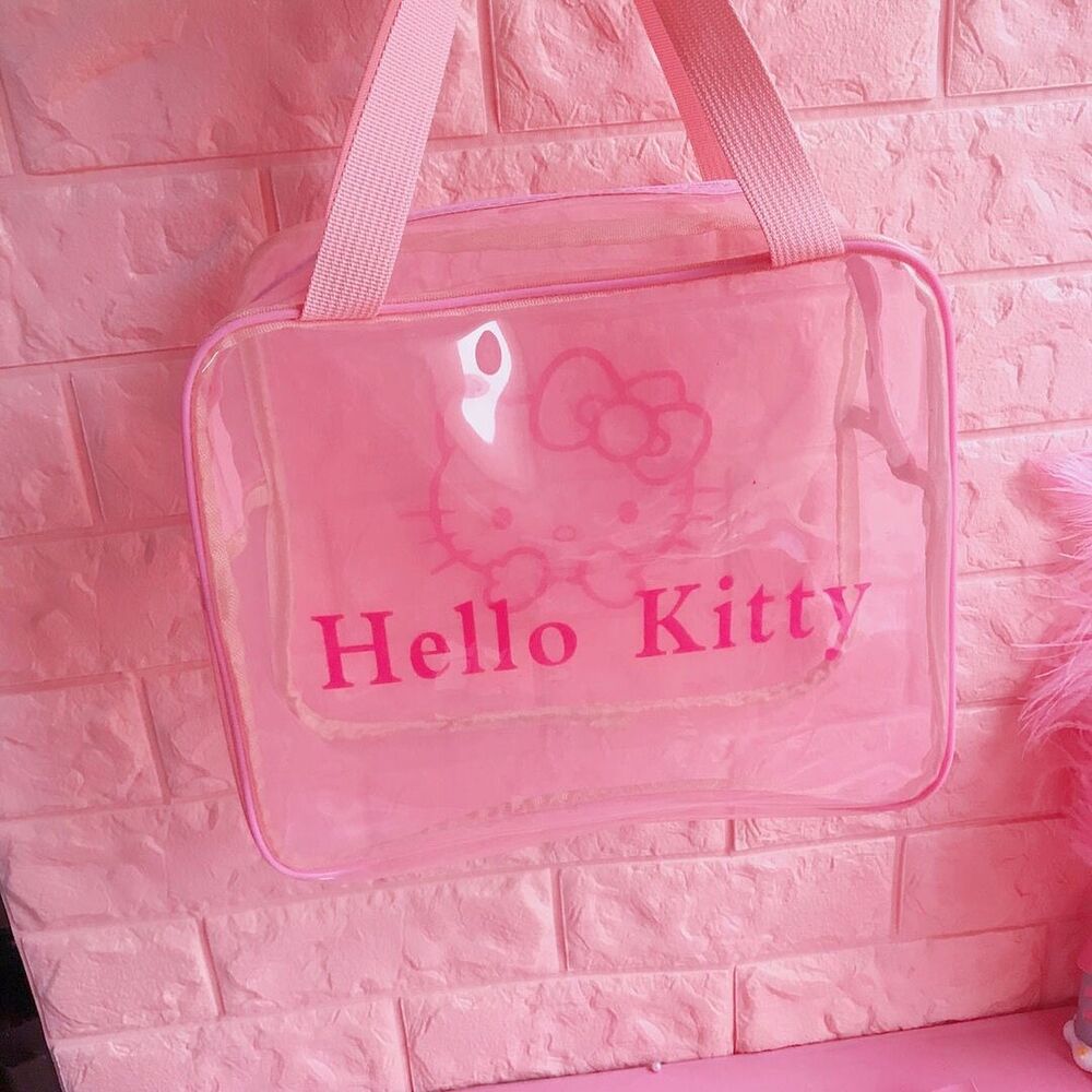 Hello Kitty Swimwear Storage Bag Transparent Cosmetic Wash Bag Travel Bag