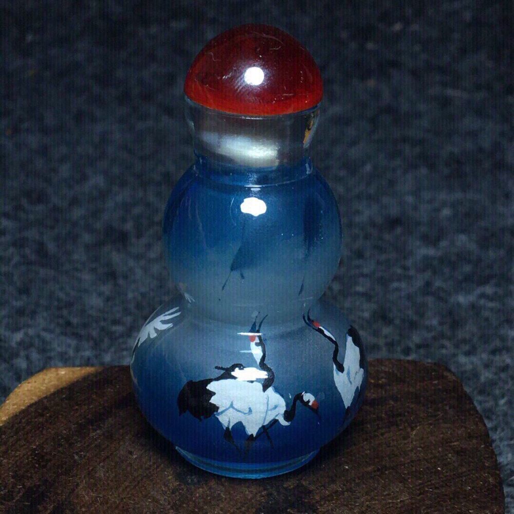 Ancient Chinese handmade interior painting ancient glazed snuff bottle
