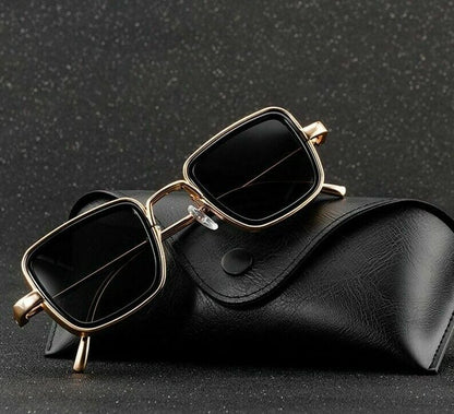 Vintage Steampunk Sunglasses Men Retro Metal Square Eyewear Trendy Women Shades