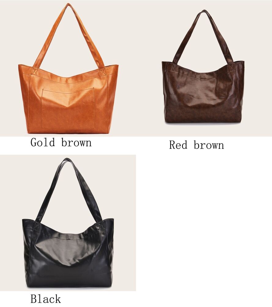 Soft Leather Women's Tote Bag, Large Capacity Handbag Shoulder Bags