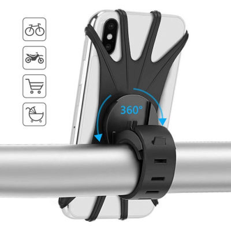 Scooter Phone Holder Rotational Handlebar GPS Silicone Scooter Part Accessories