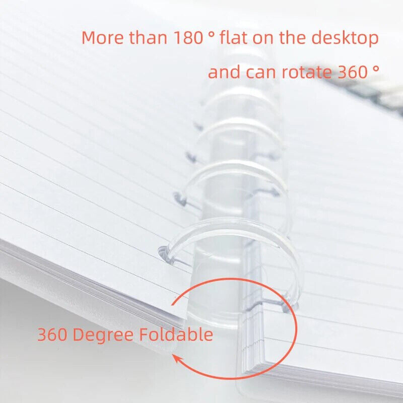 Binder Rings 100Pcs Plastic Clear Notebooks Planners Binding Mushroom Hole Discs
