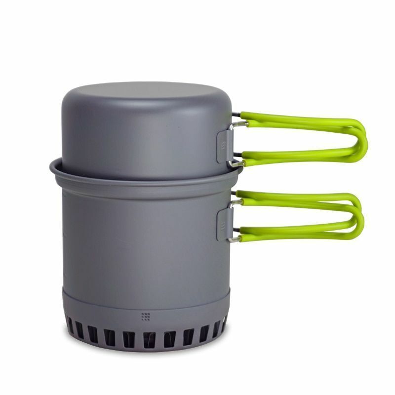 Aluminum Pot Pan Set Camping Cookware Cooking System Outdoor Tableware 0.75/0.5L