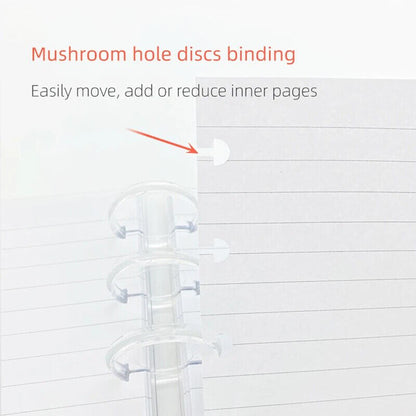 Binder Rings 100Pcs Plastic Clear Notebooks Planners Binding Mushroom Hole Discs
