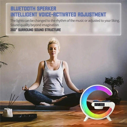 Multifunctional Mini Speaker: Wireless Charging, RGB Night Light, Super Snazzy!